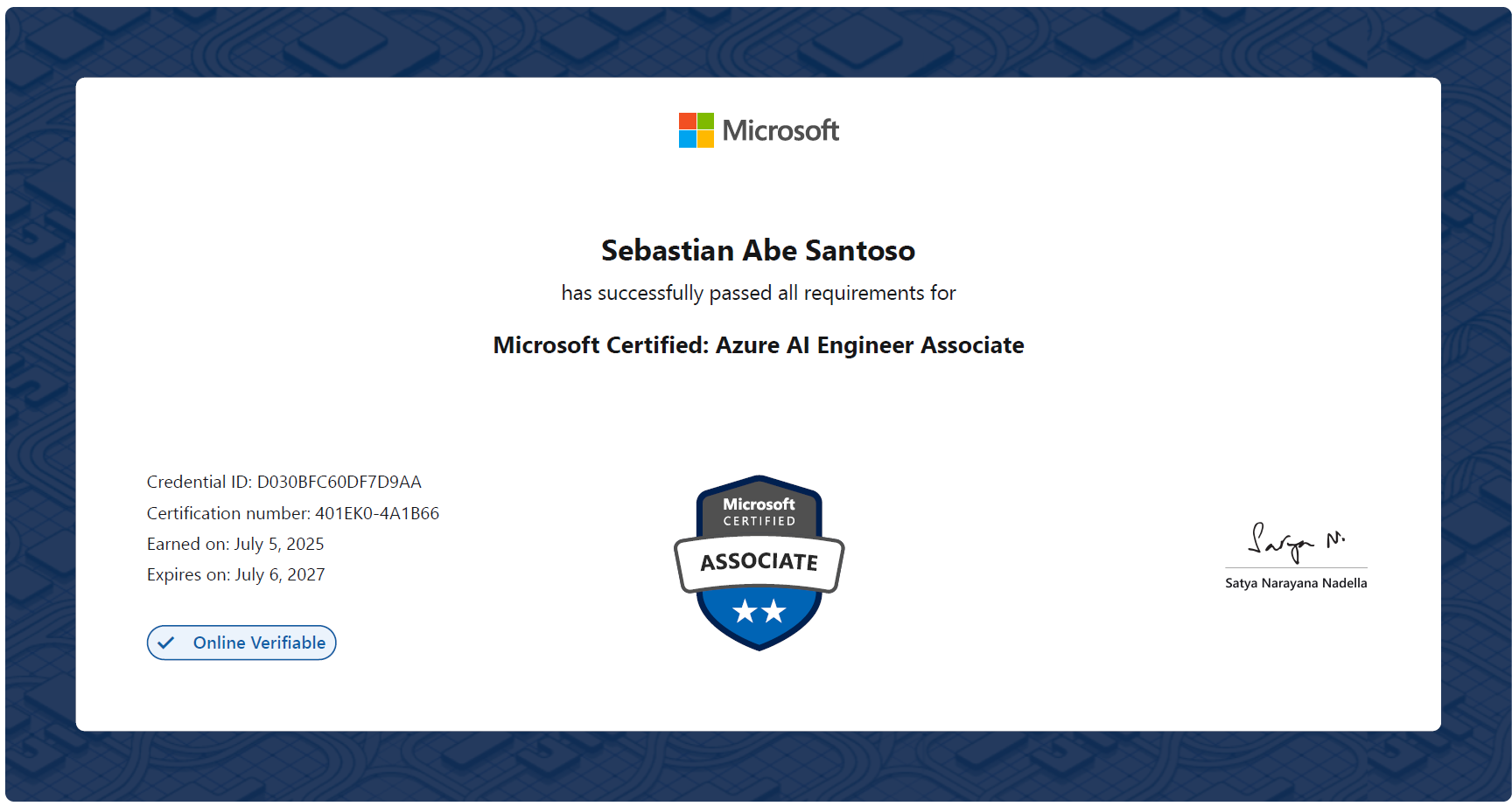 AI Engineer Credential Badge